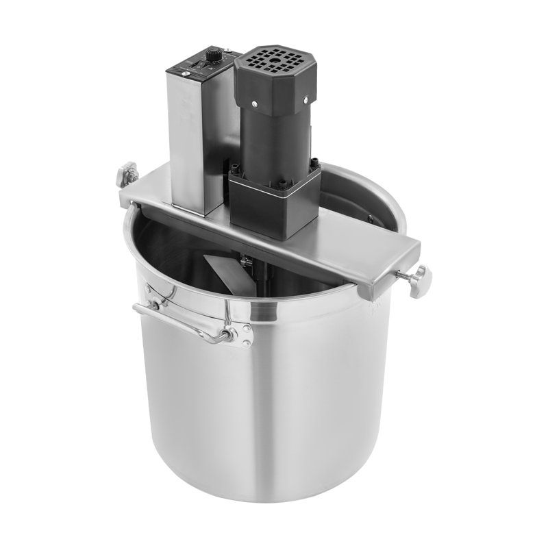 Mélangeur électrique à confiture, cuve de 25 L/6,6 gal en acier inoxydable avec racleur à 4 lames, mélangeur automatique et 25 L/6,6 gal.