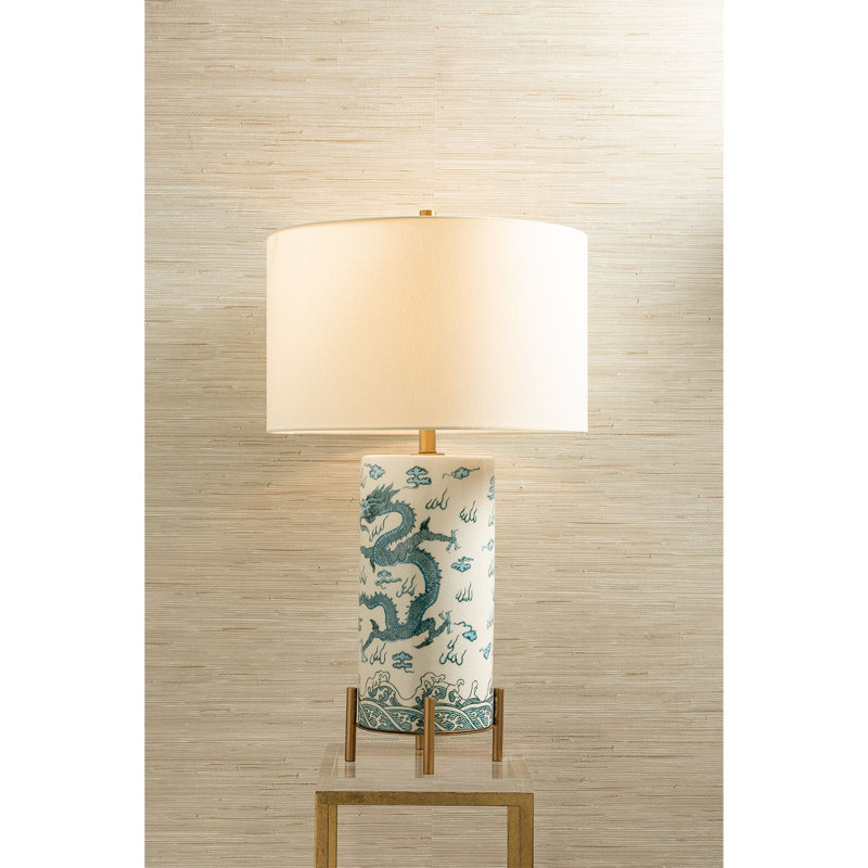 Imperial Dragon Lamp, Teal