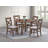 42" Ferris Round Round Dining Table, Brown Finish