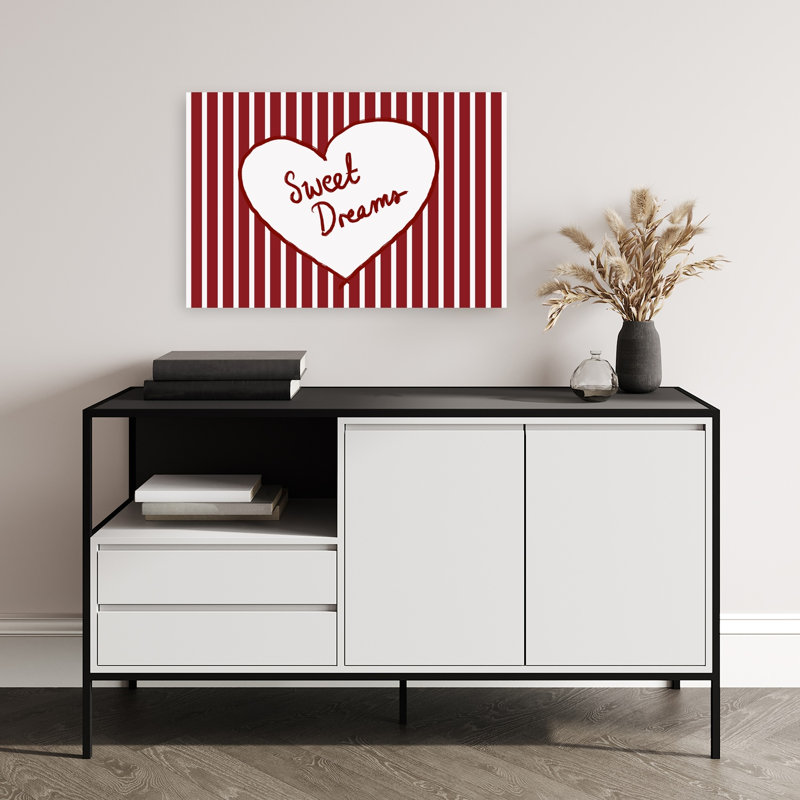 «Sweet Dreams Heart», impression d'art mural romantique serein et serein, 16" H x 24" W