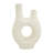 Paper Mache Abstract Rounded Decorative Vase with Double Openings-1582111455