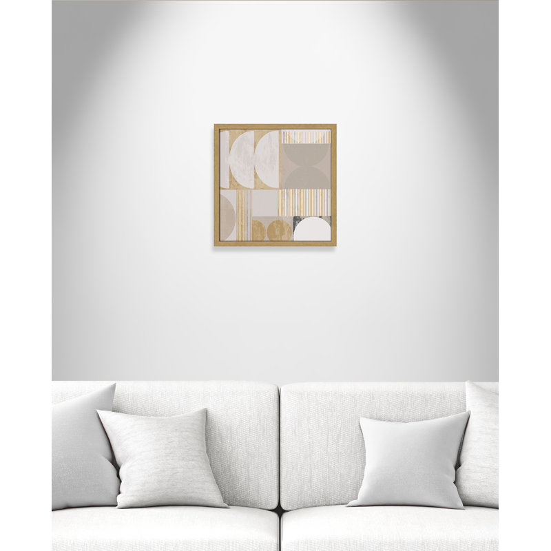 «Golden Balance II» par , 17'' W x 17'' H, Framed Print, Natural Woodgrain