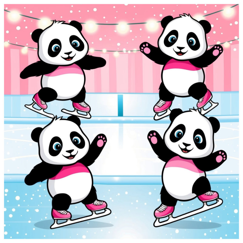 Rideau de douche Panda, 70in W x 84in H