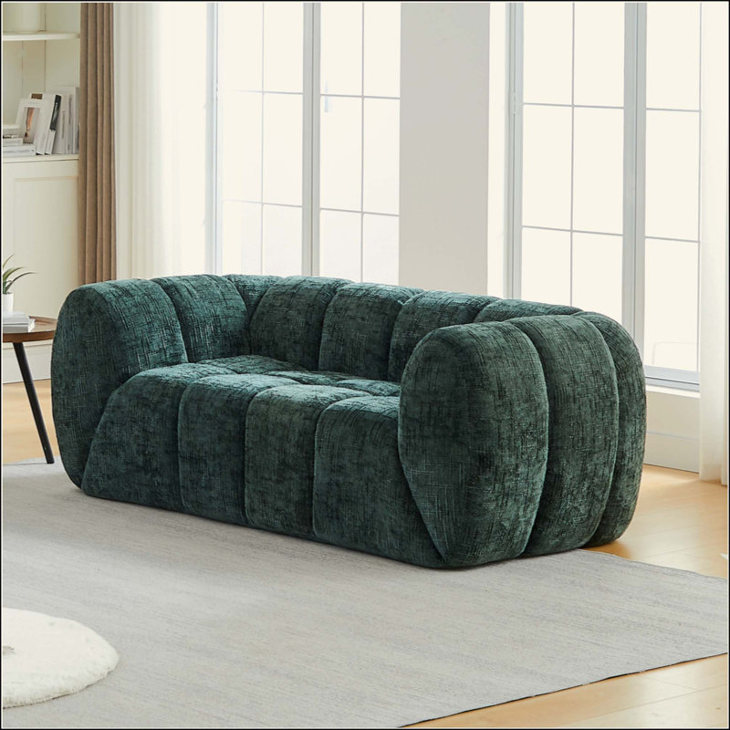 Canapé chenille en mousse pure, canapé nuage matelassé moderne, canapé chenille en mousse pure à assise profonde, canapé moderne confortable, convient aux salons, aux chambres et aux appartements