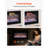 Electric Fireplace Wall Mounted Recessed with Remote Control 1500W-107401679