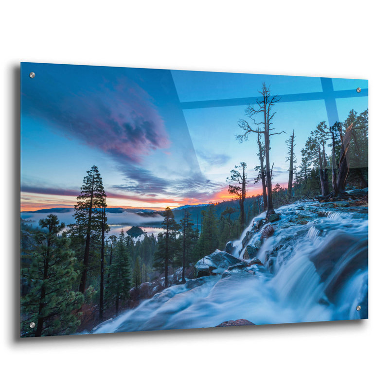 Millwood Pines 'Lake Tahoe Emerald Bay' By Edin Chavez, Acrylic Glass Wall Art, 16"X12", H 24 po x l 36 po x P 0,2 po