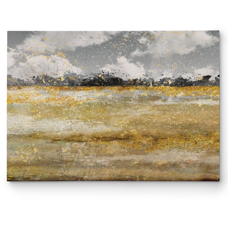 «Meadow Shimmer I» par Nan, reproduction d'art sur toile tendue, H 24 po x l 32 po x P 1,5 po