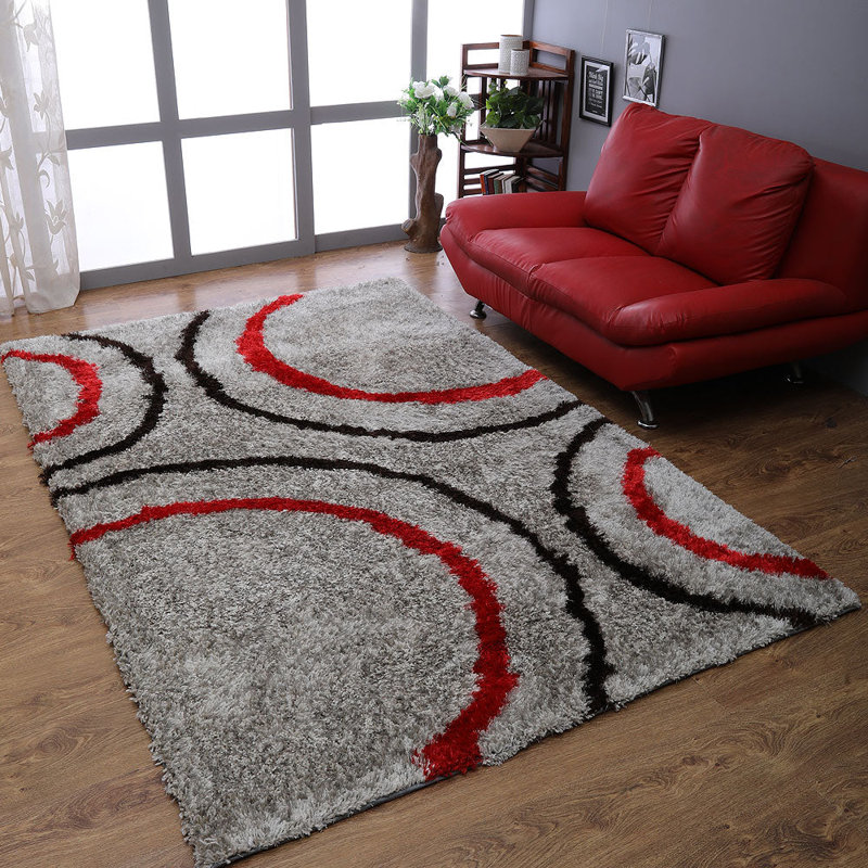 Manns Hand Tufted Shag Polyester Eco-Friendly Area Rugs - Rectangle, Multicolor, Contemporary Modern Design, High Pile Thick Handmade Anti Skid Area Rugs for Living Room, Bed Room