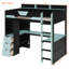 Lits avec rangement, lit mezzanine en bois aggloméré, bureau moderne