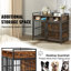 Cage pour chien de style meuble avec rangement, cage pour chien de 41 pouces de grande taille avec portes doubles, cage à chien en bois pour grand / moyen chien d'intérieur, pouvant supporter jusqu'à 70 lb, brun rustique