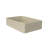 19.68" Concrete Vessel Rectangular Bathroom Sink, Beige & Grey, Matte, Above-Counter