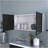 Carbon Rectangle 2-Door Wall Cabinet-1621240186