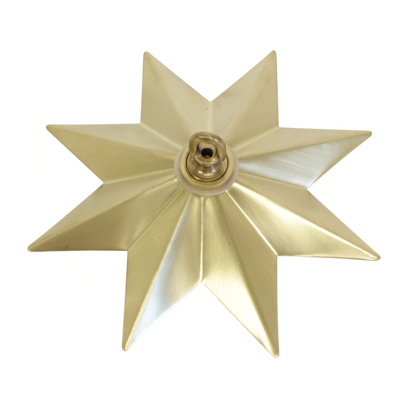 Étoile médaillon de plafond, Laiton brossé