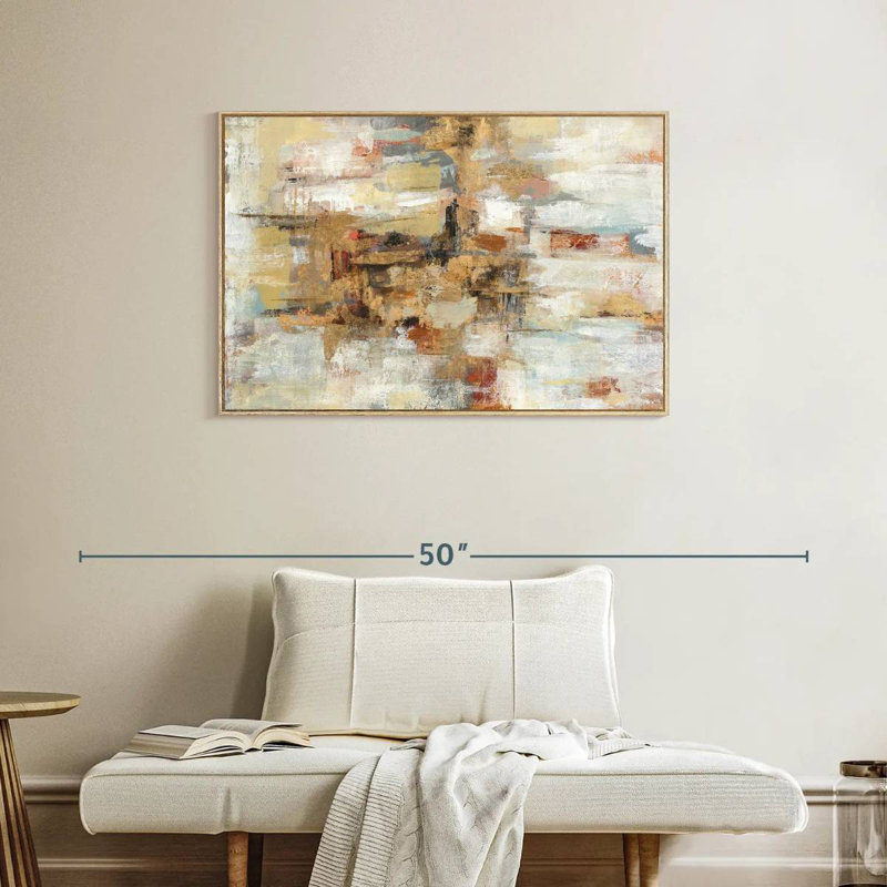 Old Bridge Reminiscence, Cadre flottant en bois naturel, 37 po x 25 po