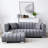 Luna, Channel-Back Velvet Sofa with Ottoman-1192313544