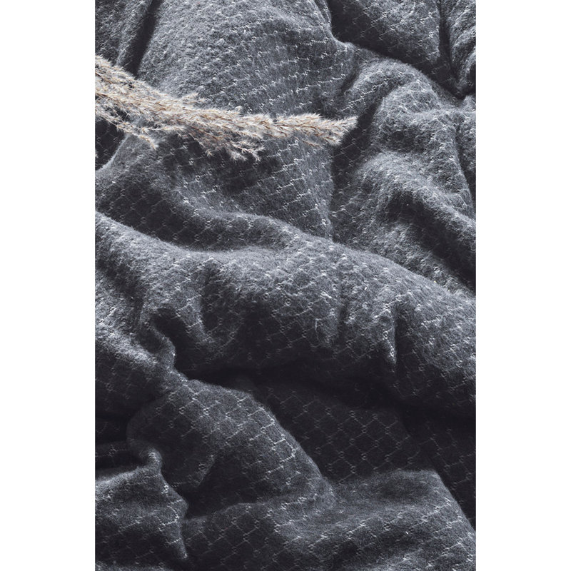 Couvre-lit en mélange de coton Helfred, Anthracite