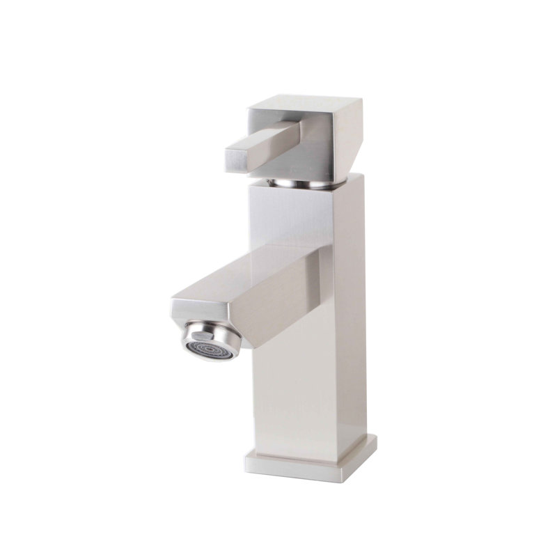Single-Hole Bathroom Faucet with Drain Assembly, Brushed Nickel