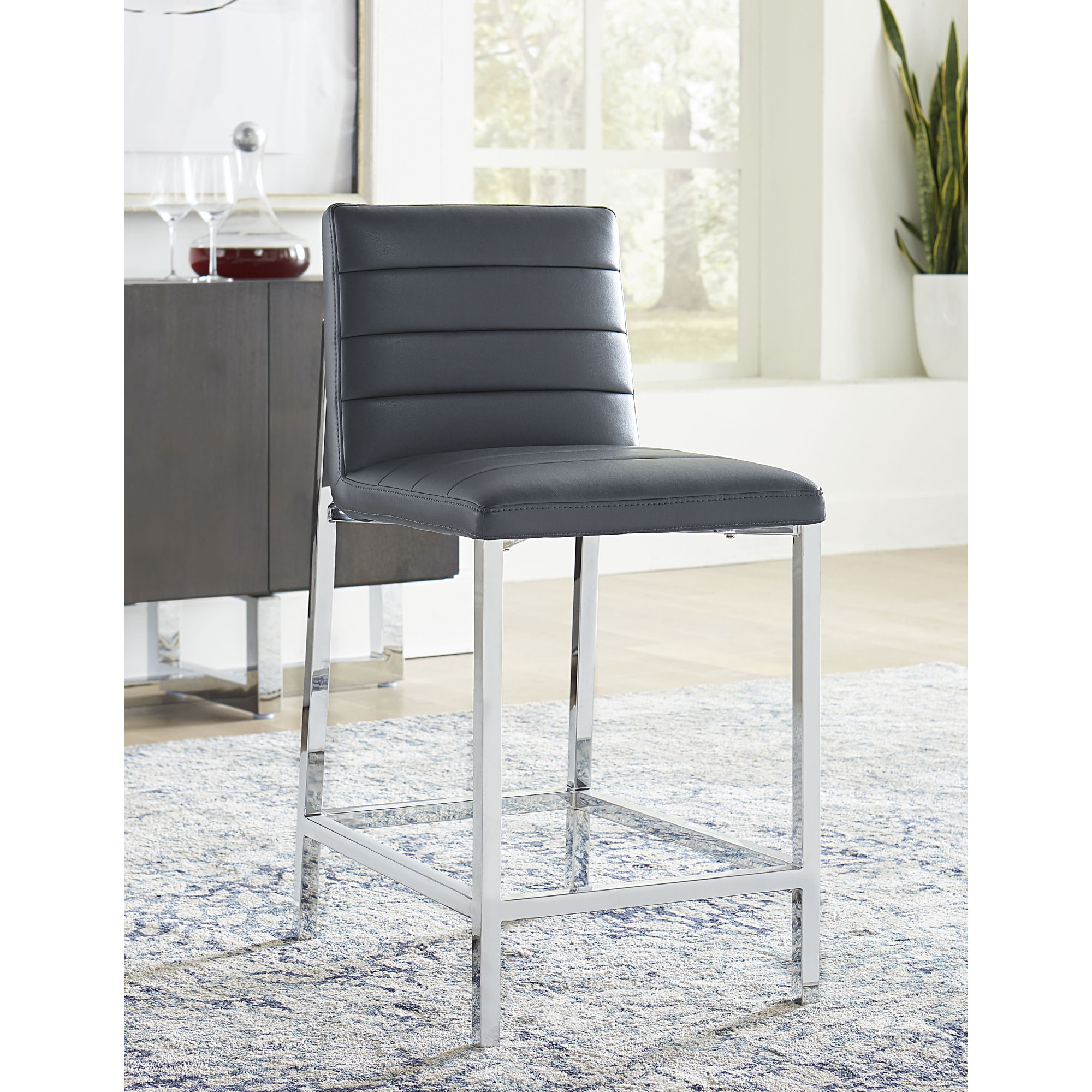 Misa Bar & Counter Stool, Cobalt, Counter Stool (26" Seat Height)