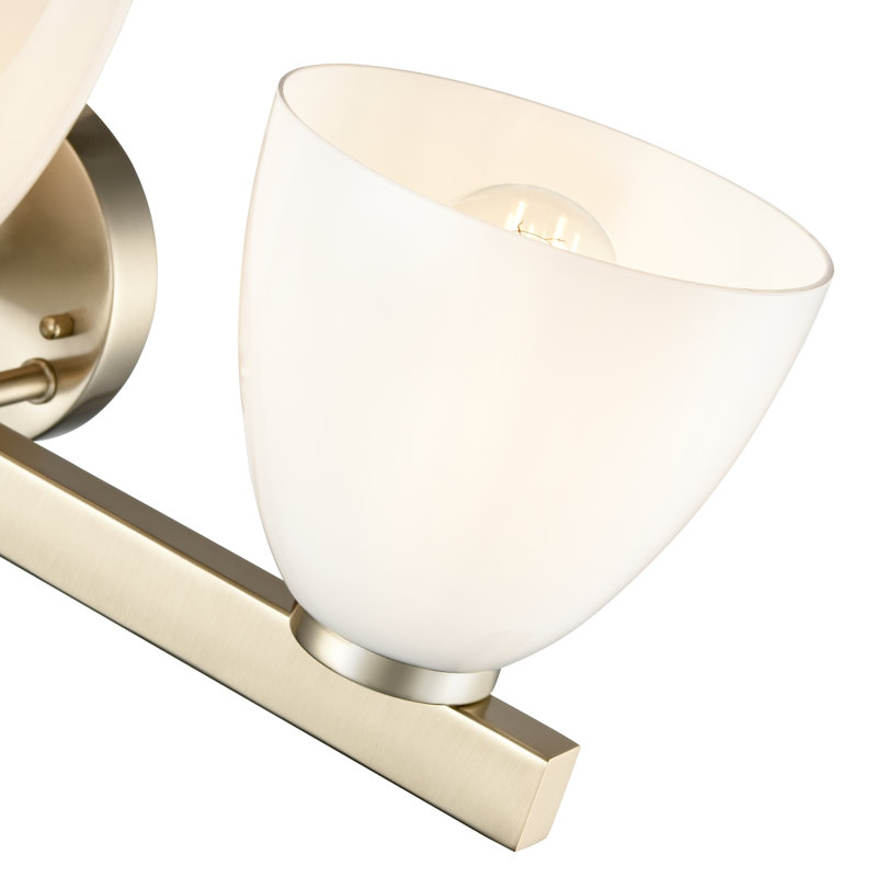 Meuble-lavabo 3 lumières Wrisley , Or moderne