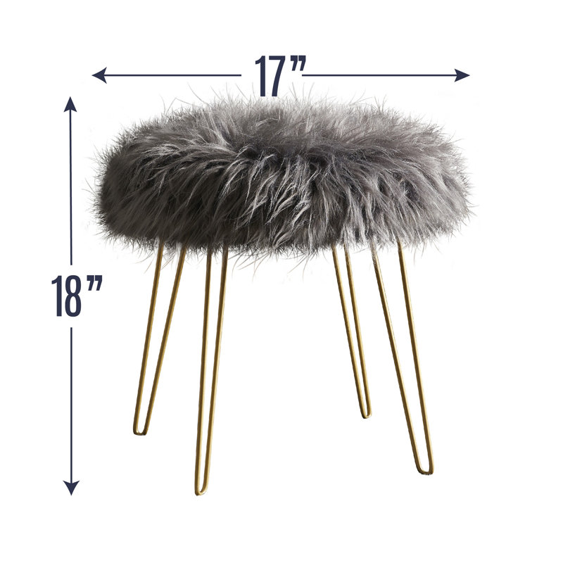 Repose-pieds standard rond de 17 po Kapono, Gris