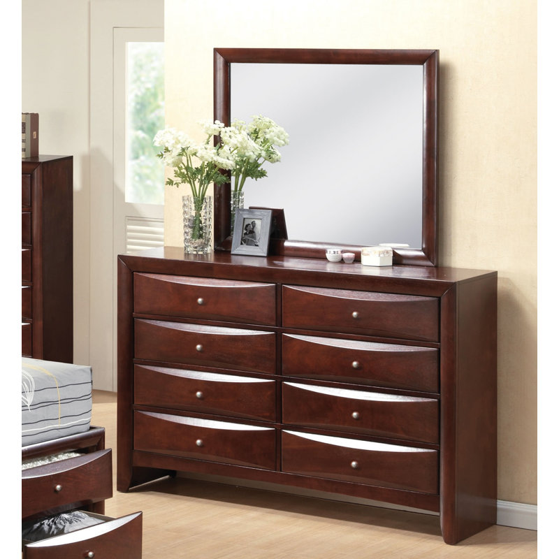Commode double 8 tiroirs avec miroir Chew Stoke