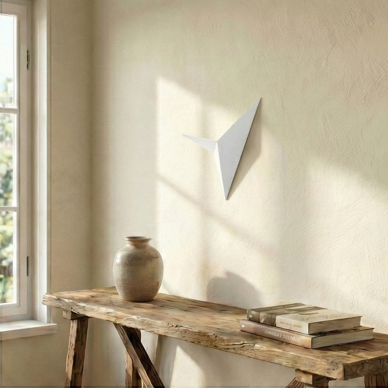 Metal Body Unique Wall Sconce, White