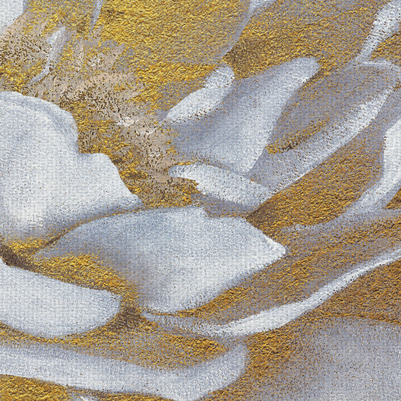 « golden fleuri i », reproduction de peinture à l’acrylique sur toile tendue, H 24 po x l 24 po x P 1,5 po