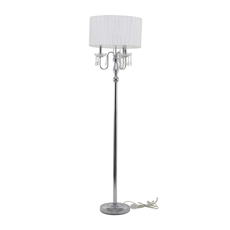 Lampe candélabre Ej, Blanc, Blanc