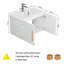 Ensemble de meuble-lavabo mural blanc brillant 30 po avec lavabo-783083087