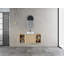 Meuble-lavabo mural avec lavabo d'art en céramique et 2 tablettes de rangement, 2 portes à fermeture douce-1183966589-1183966563