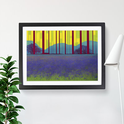 Abstract Bluebell Field - Framed Print