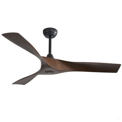 52 Inch Ceiling Fan Without Light, 3 ABS Blades Outdoor Ceiling Fan 6-Speed Reversible DC Motor For Living Room, Bedroom
