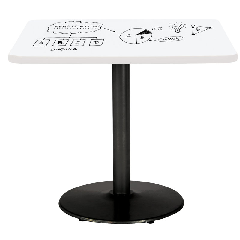 Table carrée pour salle de pause, Noir, H 29 po x L 36 po x l 36 po