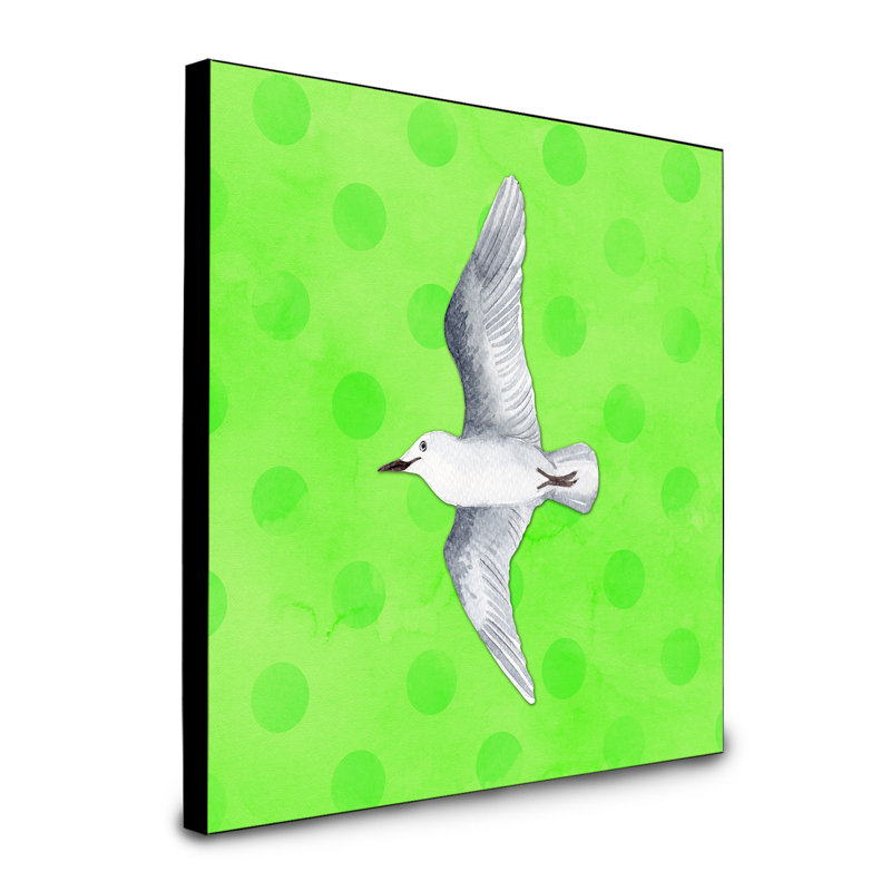 Panneau mural d’art goéland sea Dolphus, Vert