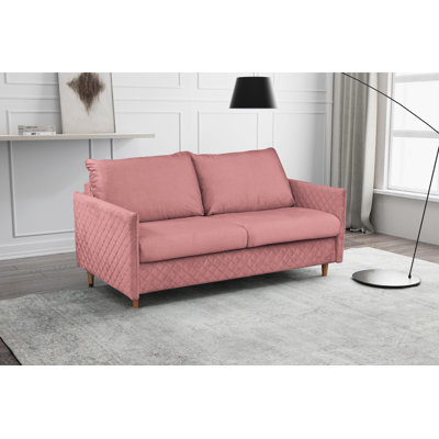 Melieck 2 Seater Velvet Sofa Bed with Mattress