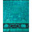 Tapis vert contemporain en laine noué à la main Comstock 8 pi 2 po x 10 pi 3 po