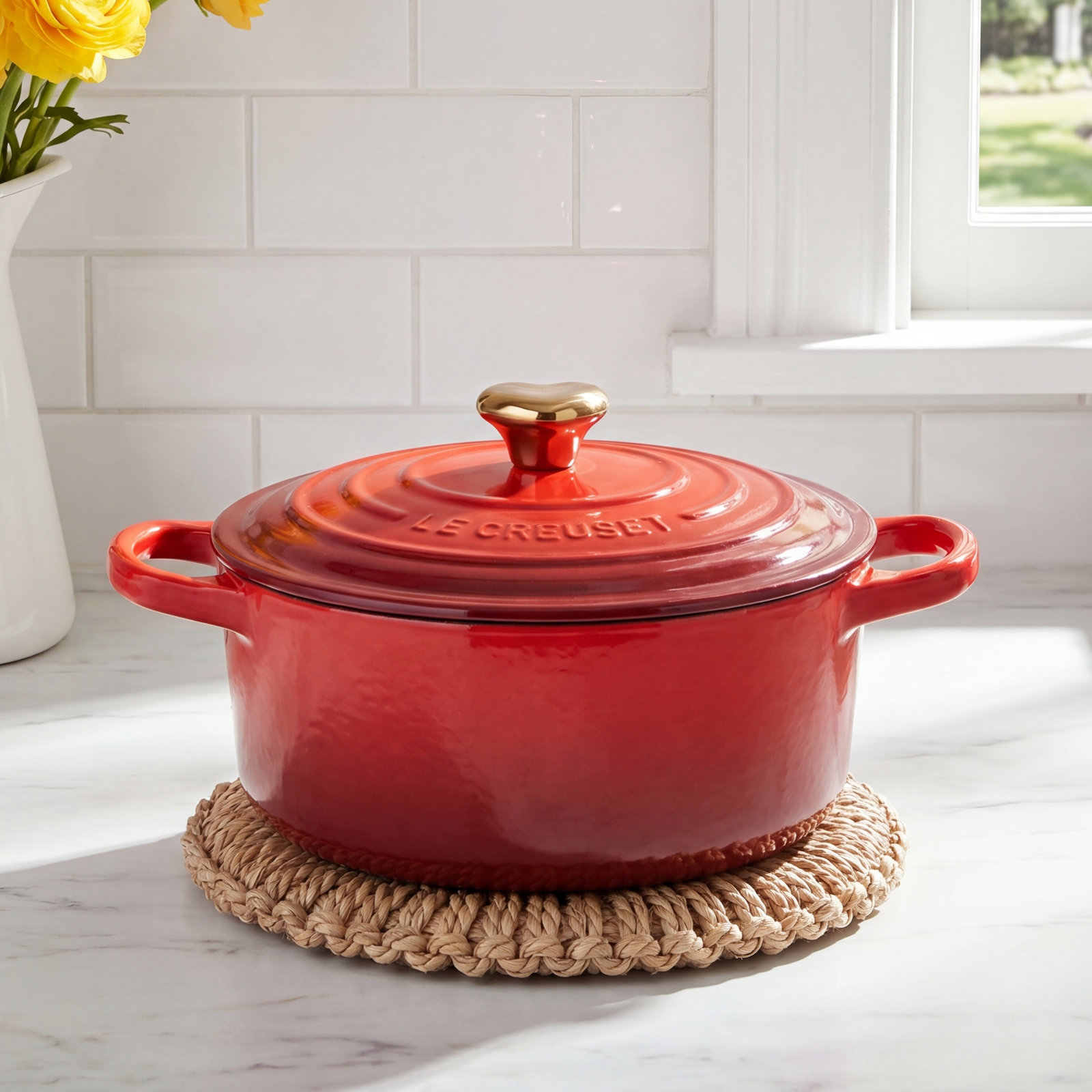 Le Creuset L’Amour Stoneware Mini Cocotte, Cerise