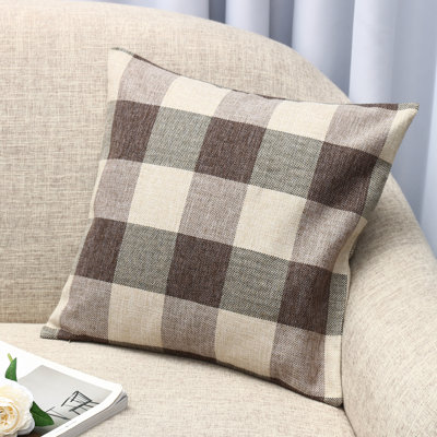 Gingham Linen Outdoor Pillow Cover