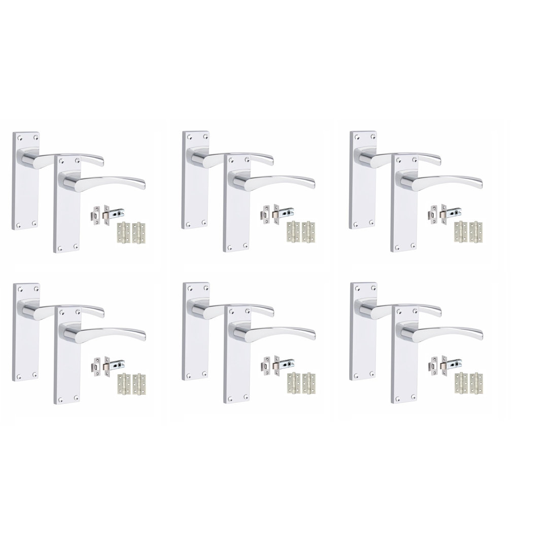 6 Sets Victorian Scroll Astrid Door Handle