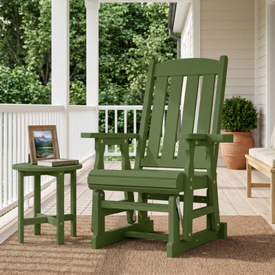 32 po Chaise de patio en bois massif avec porte-gobelet