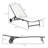 Chaise Lounge Outdoor, 2 Piece Lounge Chair With Wheels, Tanning Chair With 5 Adjustable Positions