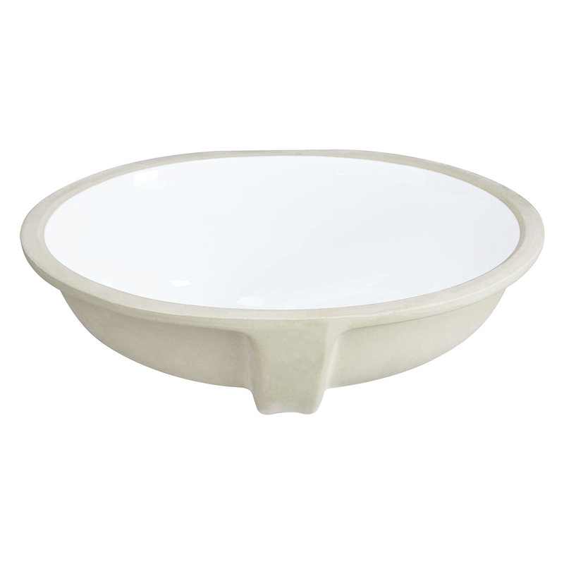 Évier encastré en céramique blanc pour la décoration de la salle de bain - Chaleur, rouille et rayure avec trop-plein
