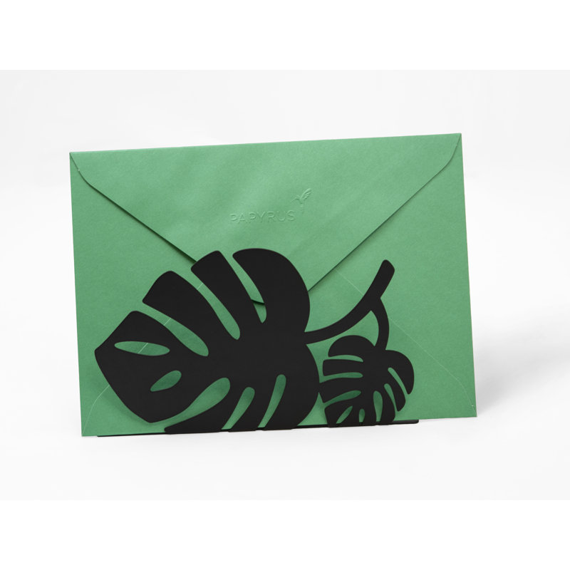 Porte-serviette feuille, Noir
