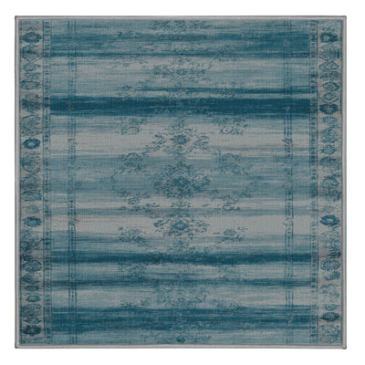 Machine Washable Overdyed Gray Area Rug