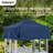 Sunjoy Aluminum Frame Pool Towel Valet Tower with 2-Tier Shelves and A Large All-Weather Wicker Storage Basket for Dirty Towels-98924861
