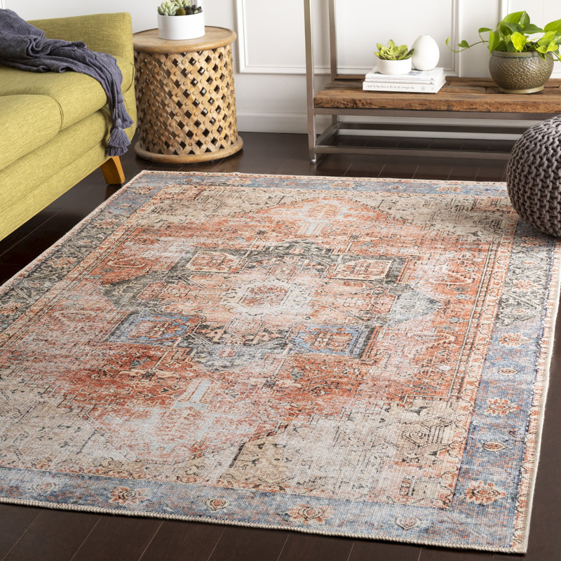 Tapis oriental lavable à la machine Mya, Rectangle 8 pi 10 po x 12 pi