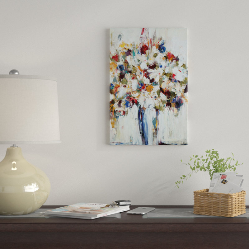 « jubilant », reproduction sur toile, H 40 po x l 26 po x P 1,5 po, Pas de tapis, Toile tendue
