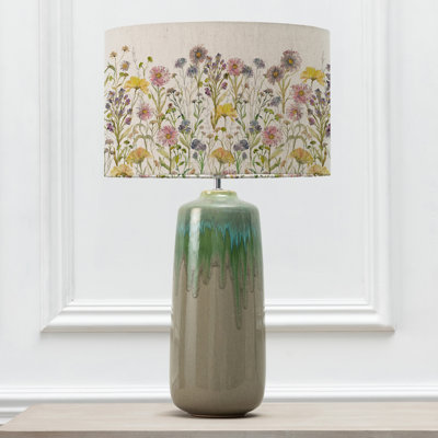 Neo Jade Table Lamp & Medmerry Eva Multicoloured Shade