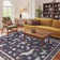 Insect Floral Area Rugs Modern Accent Carpet with Non-Slip Backing, Stain-Resistant Low Pile Floor Cover, Machine Washable Ultra-Soft Indoor Mat for Living Room, Bedroom, Kitchen