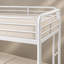 Structure de rangement pour lit double en métal blanc